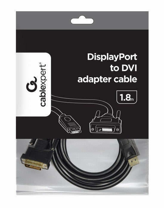 EAN 8716309078931 - Gembird CC-DPM-DVIM-6 adaptador de cable de vídeo 1,8 m DisplayPort DVI Negro imagen 2
