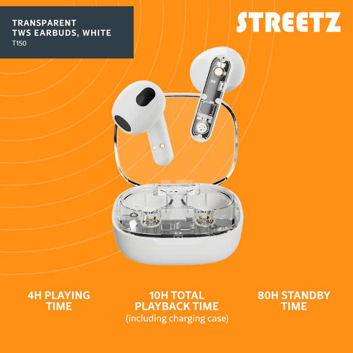 Streetz Bt Tws In-Ear KopfhRer Transparent Weiá