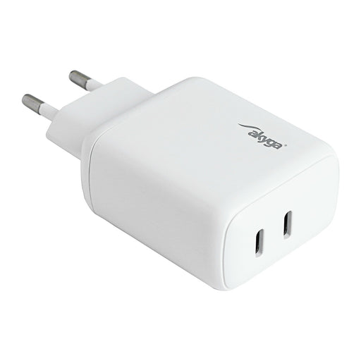 EAN 5901720137784 - Akyga AK-CH-19 cargador de dispositivo móvil Universal Blanco USB Carga rápida Auto imagen 1