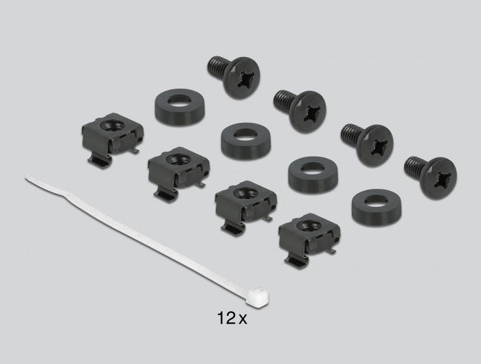 Delock Regleta De Cepillos Para La Gestión De Cables De 19" Con Fijación De Cables 1u Negro