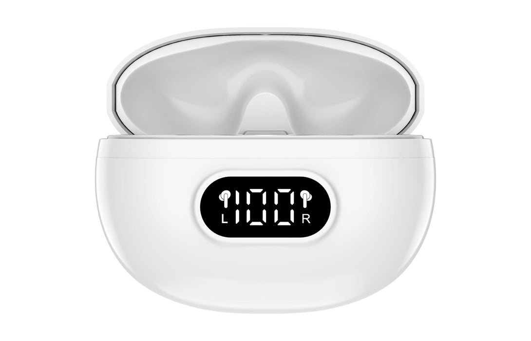 Auriculares Bluetooth Denver Inalambricos Con Enc (4 Microfonos) Blanco