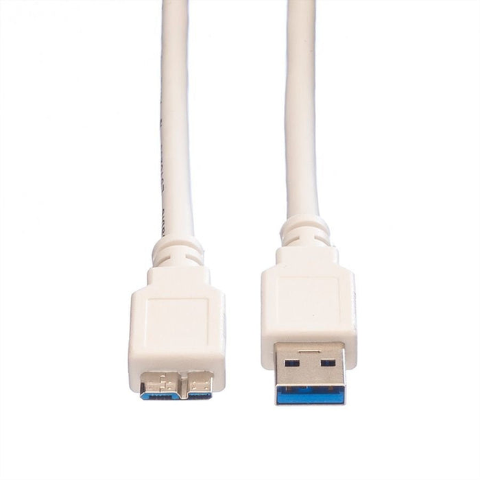 Value Usb 3.2 Gen 1 Cable, A St - Micro B St, Wei, 0,15 M