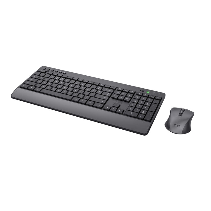 Trust Trezo Komfortables Set Aus Cableloser Tastatur Und Raton - Schwarz Ch