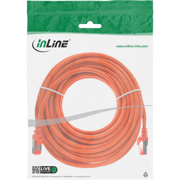 Cable De Red Inline S/Ftp Pimf Cat.6 250mhz Pvc Cobre Naranja 5m