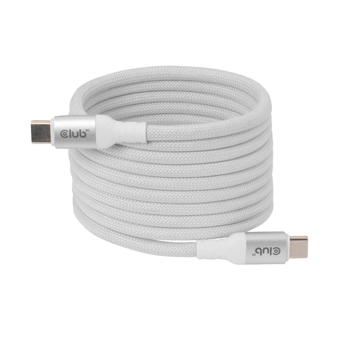 EAN 8719214473617 - CLUB3D CLUB 3D USB-C Magnetic-Coil Cable White cable USB 2 m USB C Blanco imagen 1