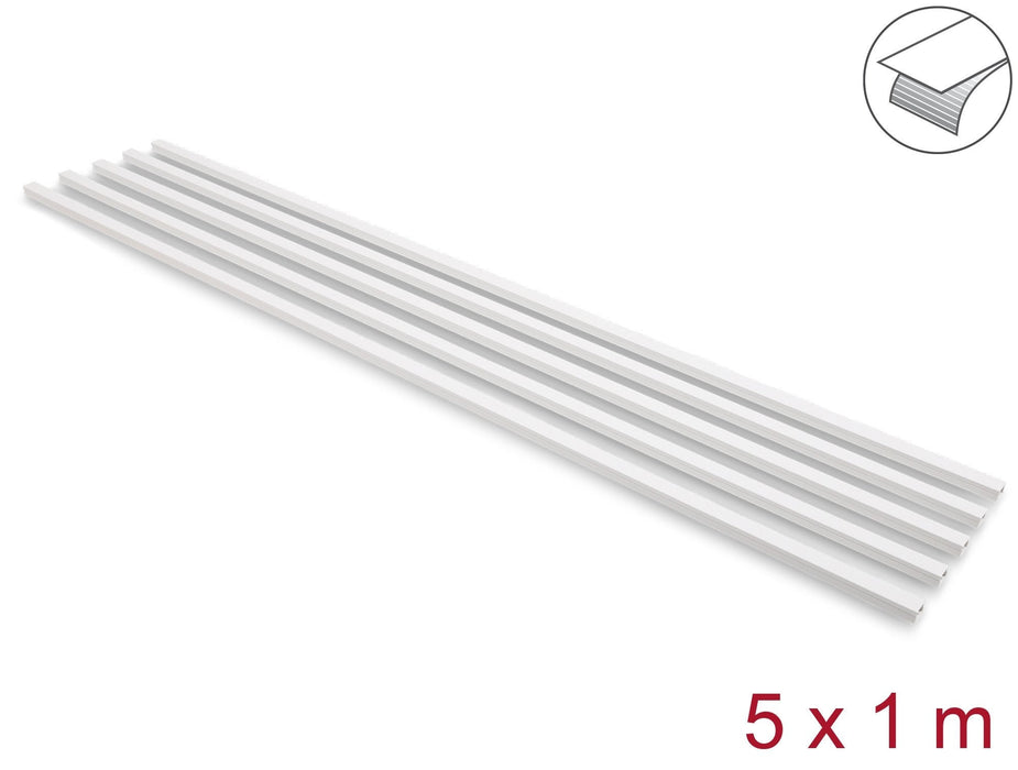 Delock Canaleta Para Cables Autoadhesivo Con Schiebedeckel 15 X 10 Mm - Longitud 1 M Pack De 5 Blanco