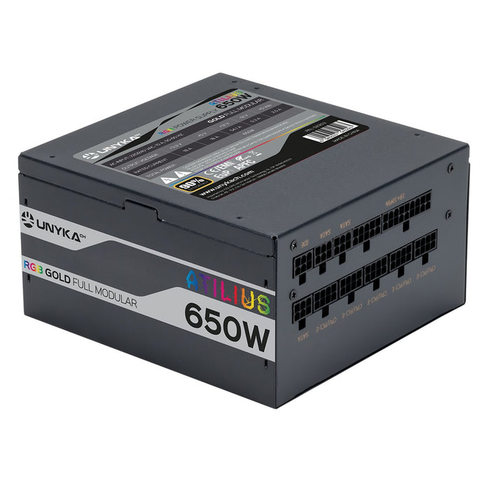 EAN 6940533545293 - UNYKAch ATX Atilus RGB Black 650W unidad de fuente de alimentación 20+4 pin ATX Negro imagen 5
