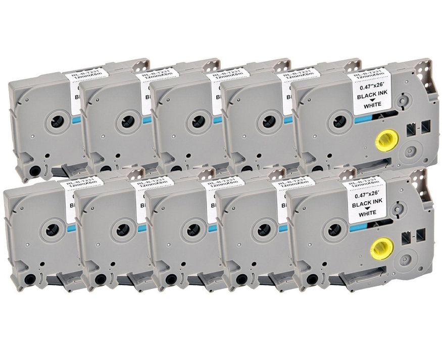 G&G 10 Cintas Para Etiquetadora Compatible Con Brother Tze-231