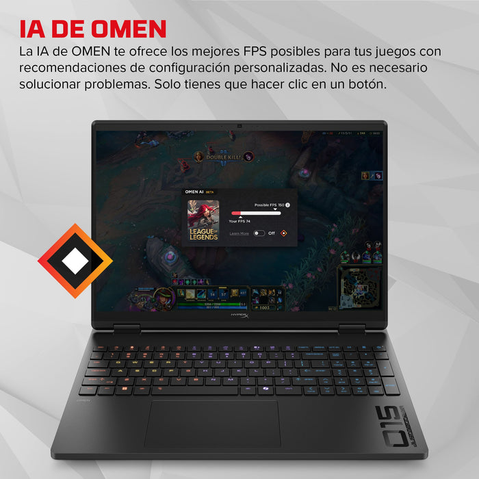 EAN 821844741764 - HP HyperX OMEN 15 inch Gaming Laptop PC 15-ga0004ns Intel® Core™ i7 i7-14650HX 38,9 cm (15.3") 2K 24 GB DD imagen 10