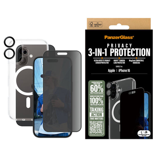 EAN 5715685003431 - PanzerGlass ® 3-in-1 Privacy Protection Bundle iPhone 16 Protector de pantalla Apple 1 pieza(s) imagen 2