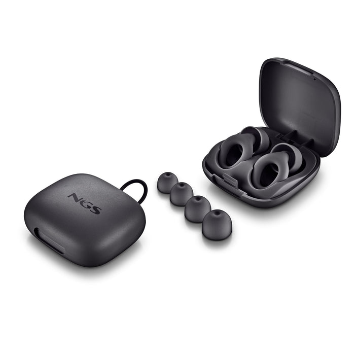 Tapones De Silicona Ngs Para Los Oidos Incluye Funda Y 4 Almohadillas Black