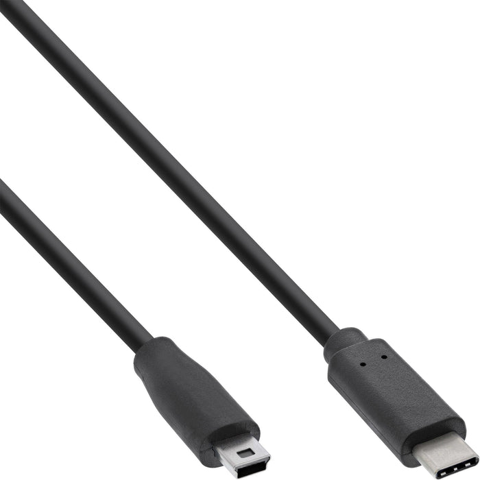 Cable Inline Usb 2.0, Tipo C Macho A Mini-B Macho (5 Pines), Negro, 2 M