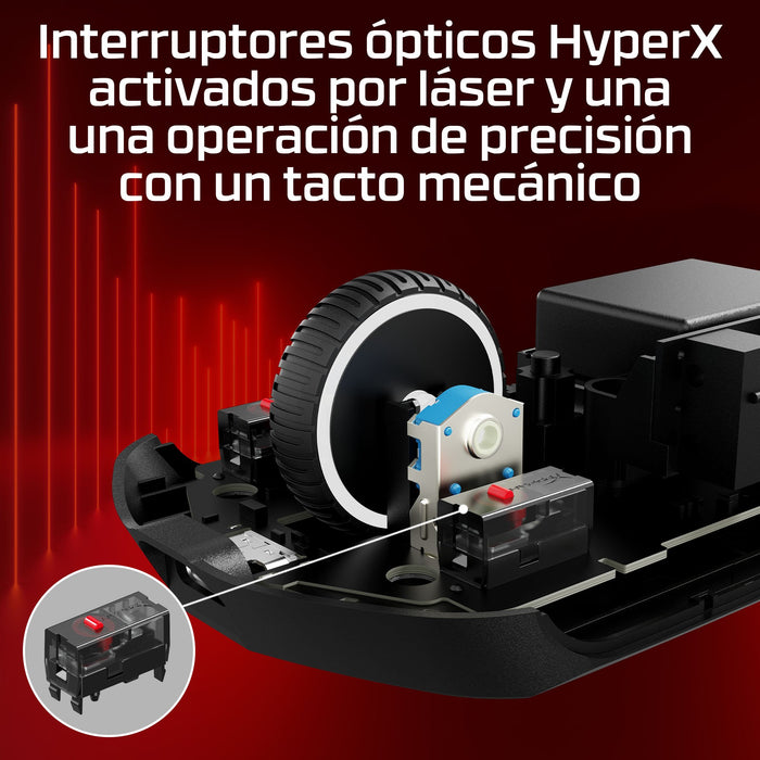 EAN 0198122802432 - HyperX Pulsefire Haste 2 Pro 4k Wireless Gaming Mouse ratón Juego Ambidextro Bluetooth + USB Type-C Óptic imagen 3