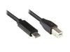 EAN 4014619708338 - Alcasa 2510-CB005 cable USB USB 2.0 0,5 m USB C USB B Negro imagen 1