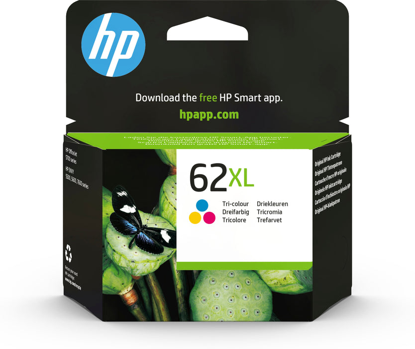 Tinta Original Hp 62 Xl Alta Capacidad Tricolor