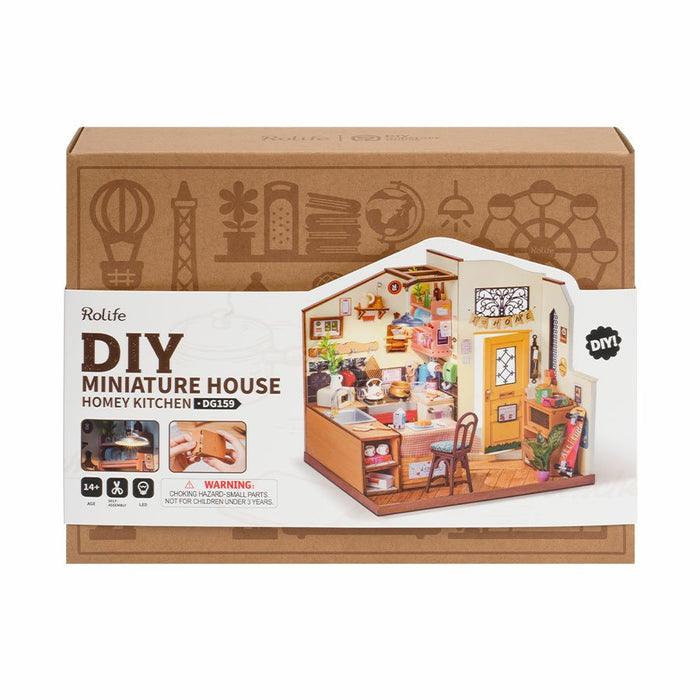 EAN 6946785119121 - ROBOTIME DG159 Casa en miniatura y rincón de libros para montar Casa en miniatura para montar imagen 7