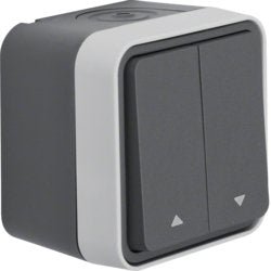 Berker 30753525 Jalousie-Serienschalter 1-Polig Mit Aufdruck Pfeil W.1 Grau