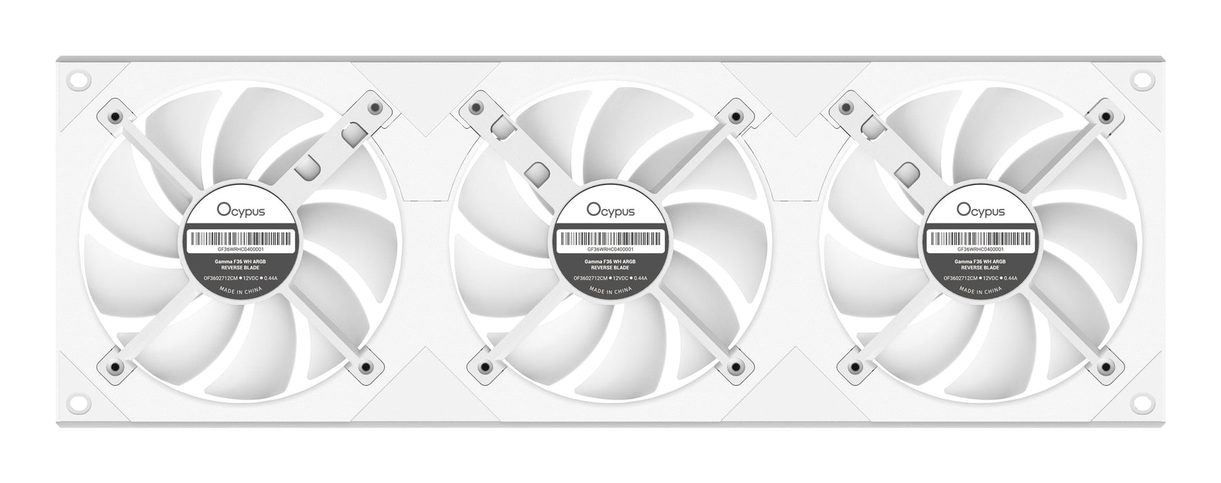 Ventilador Pc Ocypus Gamma F36 Argb (Blanco, Reverse, 360 Mm) Gamma-F36-Wh3am001-Gl