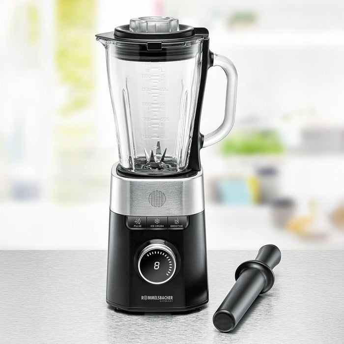 EAN 4001797008251 - Rommelsbacher MX 1260 licuadora Batidora de vaso 1200 W Negro, Acero inoxidable, Transparente imagen 2
