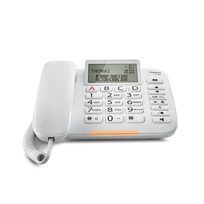 EAN 4250366856629 - Gigaset DL380 Teléfono analógico Identificador de llamadas Blanco imagen 3