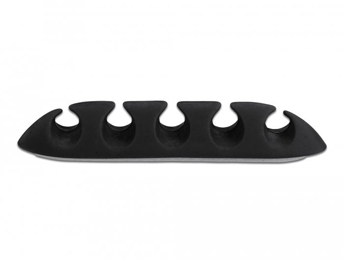 Delock Cablehalter Mit 5 Durchführungen Selbstklebend Set 6 Stück Schwarz   Weiss