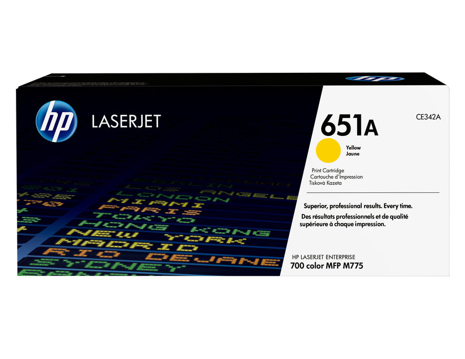 EAN 0886111121342 - HP 651A Yellow Original LaserJet Toner Cartridge cartucho de tóner 1 pieza(s) imagen 1