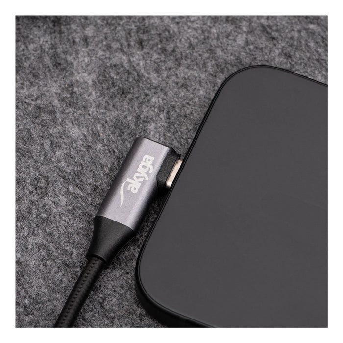 EAN 5901720139696 - Akyga AK-USB-55 cable de conector Lightning 0,3 m Negro imagen 3