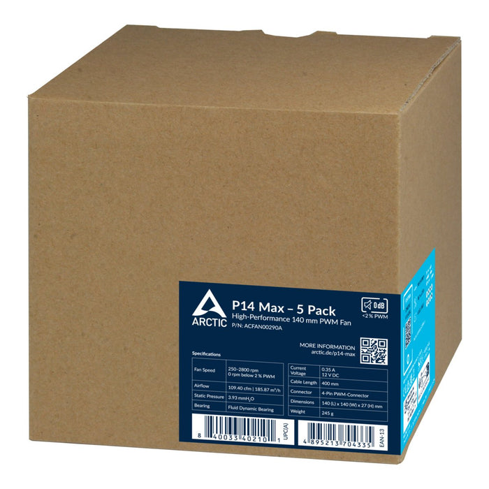 EAN 4895213704335 - ARCTIC P14 Max Carcasa del ordenador Ventilador 14 cm Negro imagen 5