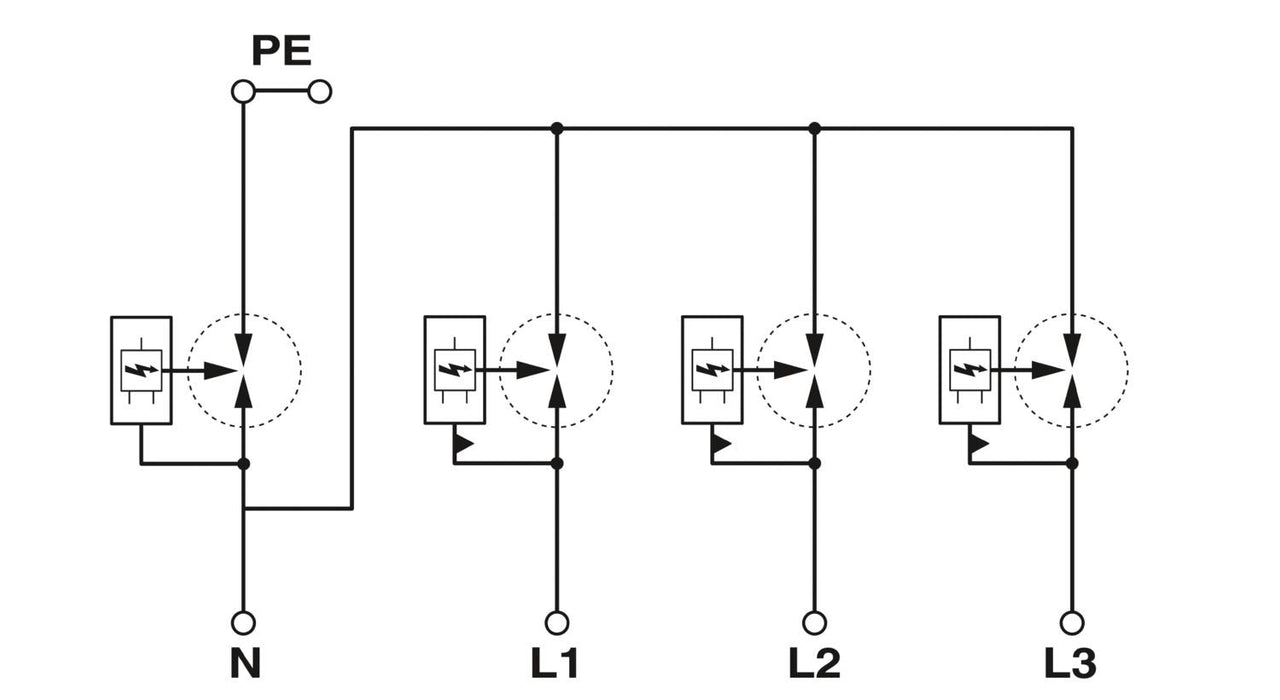 Pho Flt-Mb-T1-264 12.5-3+1-Ut Kombiableiter Typ 1+2+3