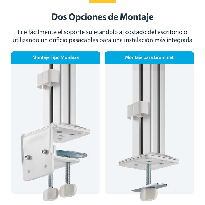 Startech.Com Six-Monitor Desk Mount W  Crossbar, Up To 32 In Screens 17.6lb - Befestigungskit - Für 6 Lcd-Displays - Säule, Dual