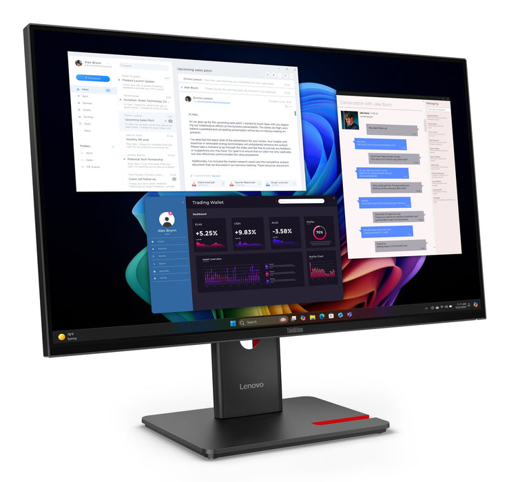 EAN 0198156725981 - Lenovo ThinkVision T27UD-40 pantalla para PC 68,6 cm (27") 3840 x 2160 Pixeles 4K Ultra HD LCD Negro imagen 5