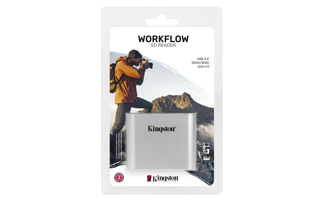 EAN 0740617307740 - Kingston Technology Workflow SD Reader lector de tarjeta USB 3.2 Gen 1 (3.1 Gen 1) Type-C Negro, Plata imagen 3