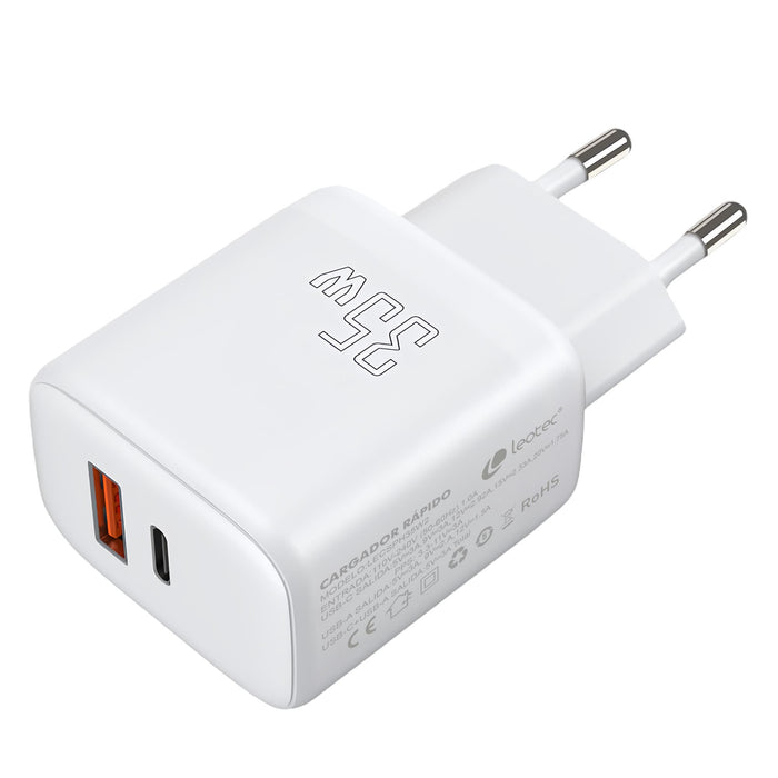 EAN 8436588882554 - Leotec LECSPH35W2W cargador de dispositivo móvil Universal Blanco Corriente alterna Carga rápida Interior imagen 4