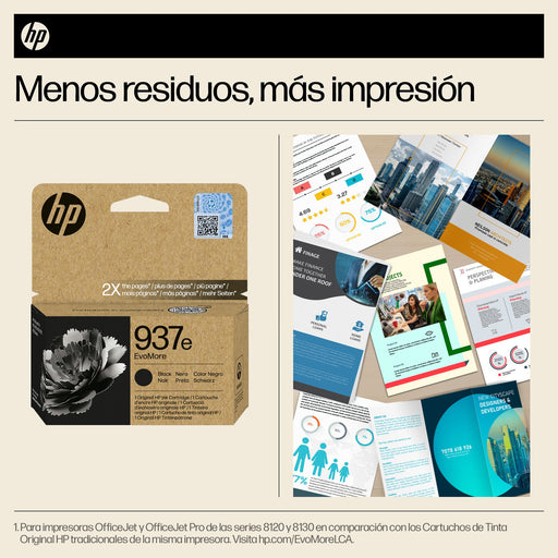EAN 0199764688170 - HP 937e EvoMore Black Original Ink Cartridge cartucho de tinta 1 pieza(s) Alto rendimiento (XL) Negro imagen 2