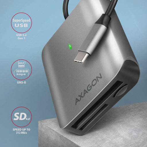 EAN 8595247906632 - Axagon CRE-S3C lector de tarjeta USB 3.2 Gen 1 (3.1 Gen 1) Type-C Gris imagen 2