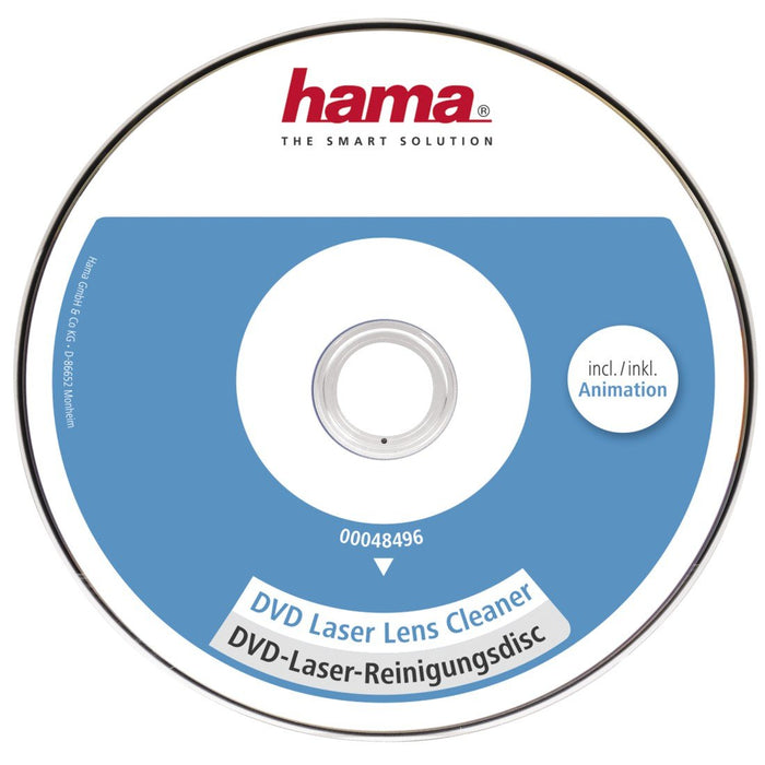 Hama Cd Limpiador De Equipo Dvd - Micro Cepillos - 8 Idiomas - Limpieza En Seco - Blanco Y Azul