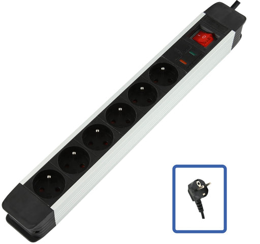 EAN 5420016804594 - LOGON PROFESSIONAL LPS020 base múltiple 1,5 m 6 salidas AC Interior Negro, Blanco imagen 1