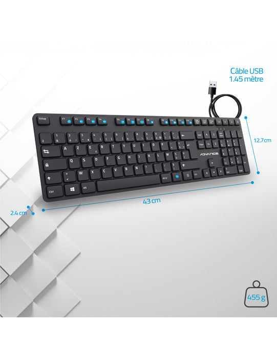 Teclado Advance Workmate (Negro)