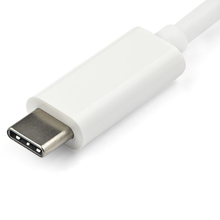 Startech.Com Adaptador Gráfico Usb-C A Vga Conversor De Vídeo Usb 3.1 Type-C A Vga Blanco Adaptador Usb / Vga Usb-C (M) A Hd-15 (Vga) (H) Usb 3.1 Gen 1 / Thunderbolt 3 17.5 M Alimentación Usb Admite 1920x1200 (Wuxga) Blanco Para P/N: Tb