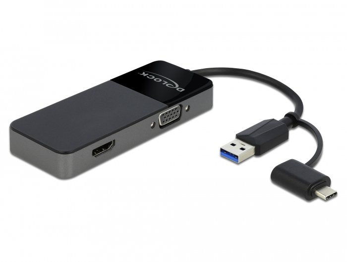 EAN 4043619640850 - DeLOCK 64085 base para portátil y replicador de puertos USB 3.2 Gen 1 (3.1 Gen 1) Type-A Negro imagen 1