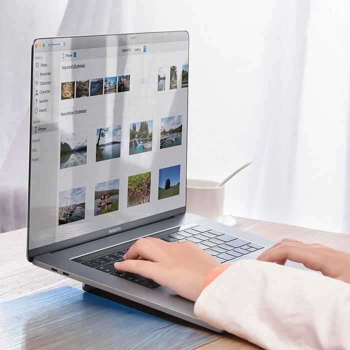 Baseus Self-Adhesive Aluminum Laptop Stand Slim And Thin Silver Suzc-0s