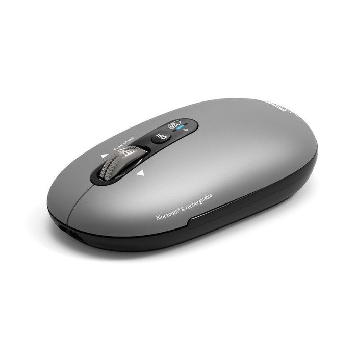 Port Connect Wireless & Bluetooth Rechargeable Pure Mac Mouse, Light Gray