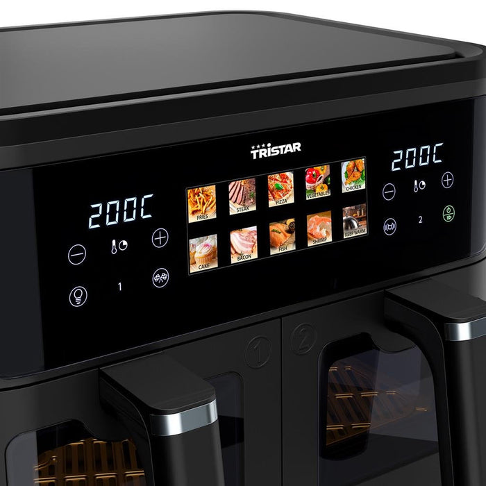 Tristar Fr-9075 Double Basket Airfryer, Total Capacity 9 L, 2500 W, Black