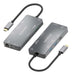 EAN 8435739901724 - AISENS ASUC-9P018-GR base para portátil y replicador de puertos Alámbrico USB 3.2 Gen 1 (3.1 Gen 1) Type- imagen 3