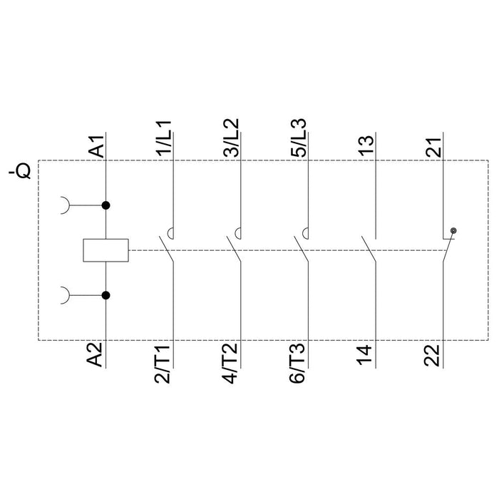 Siemens 3rt20261al20 Schtz Ac-3 11kw 400v 1s+1 230vac 50 60hz 3p S0