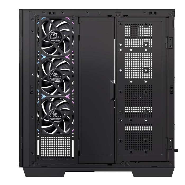 Caja Pc Atx Semitorre Einarex Z1k Rgb C-Templado Negra Excs-Ze-10kr-B