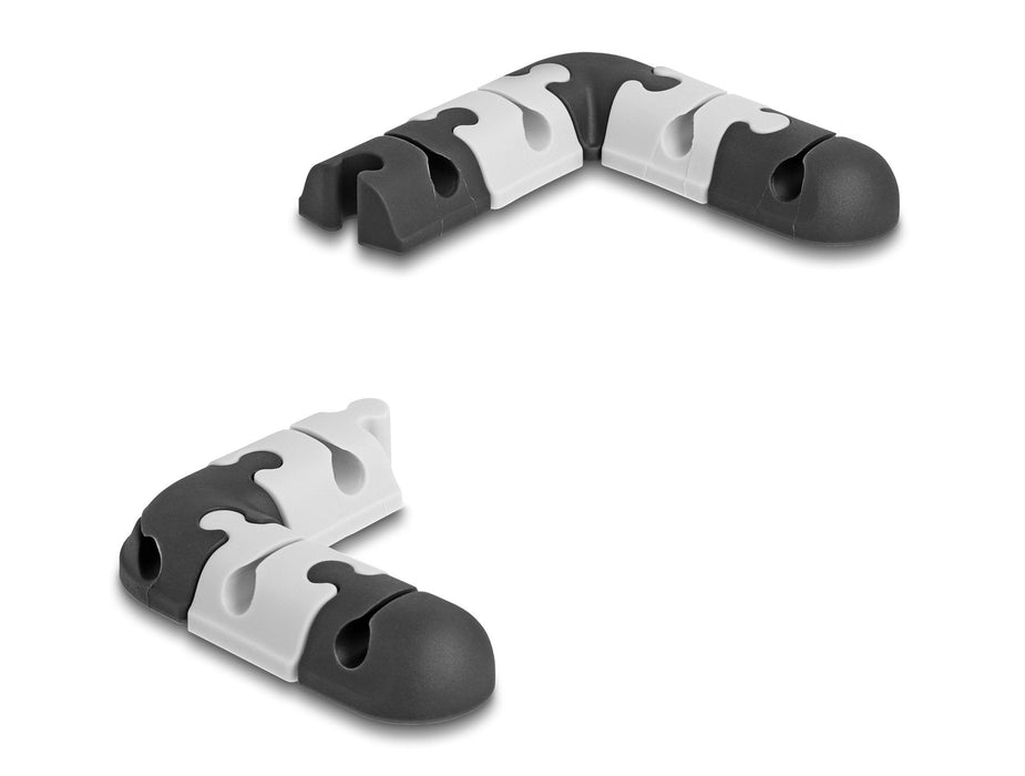 Delock 18448 Juego Modular Autoadhesivo Portacables 9 Piezas Negro / Gris