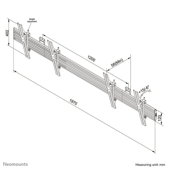 EAN 8717371447540 - Neomounts NMPRO-WMB2 soporte para pantalla de señalización 139,7 cm (55") Negro imagen 8