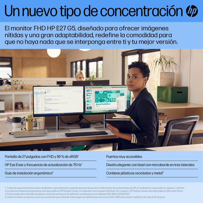 EAN 0196786297373 - HP E27 G5 FHD Monitor pantalla para PC 68,6 cm (27") 1920 x 1080 Pixeles Full HD LCD Negro imagen 7