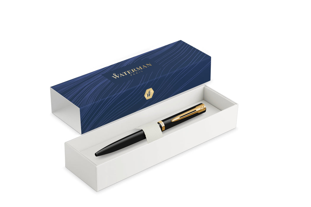 Waterman Bolígrafo Impression Negroer Lack Gt M Azul Caja De Regalo